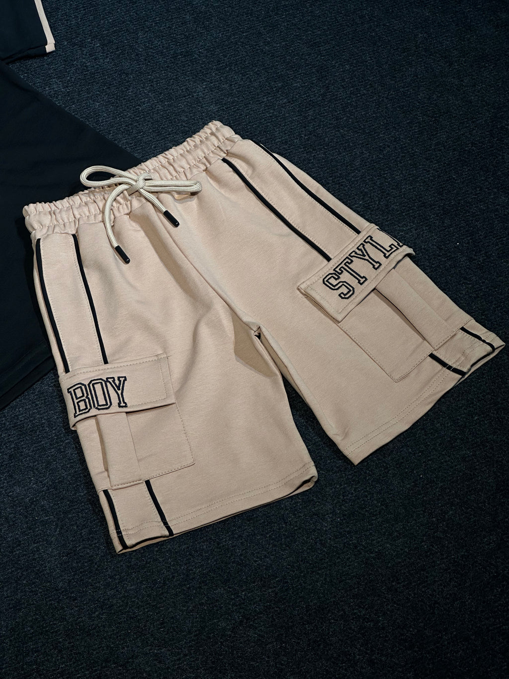 Boy Style Şapkalı Erkek Çocuk Şort Takım