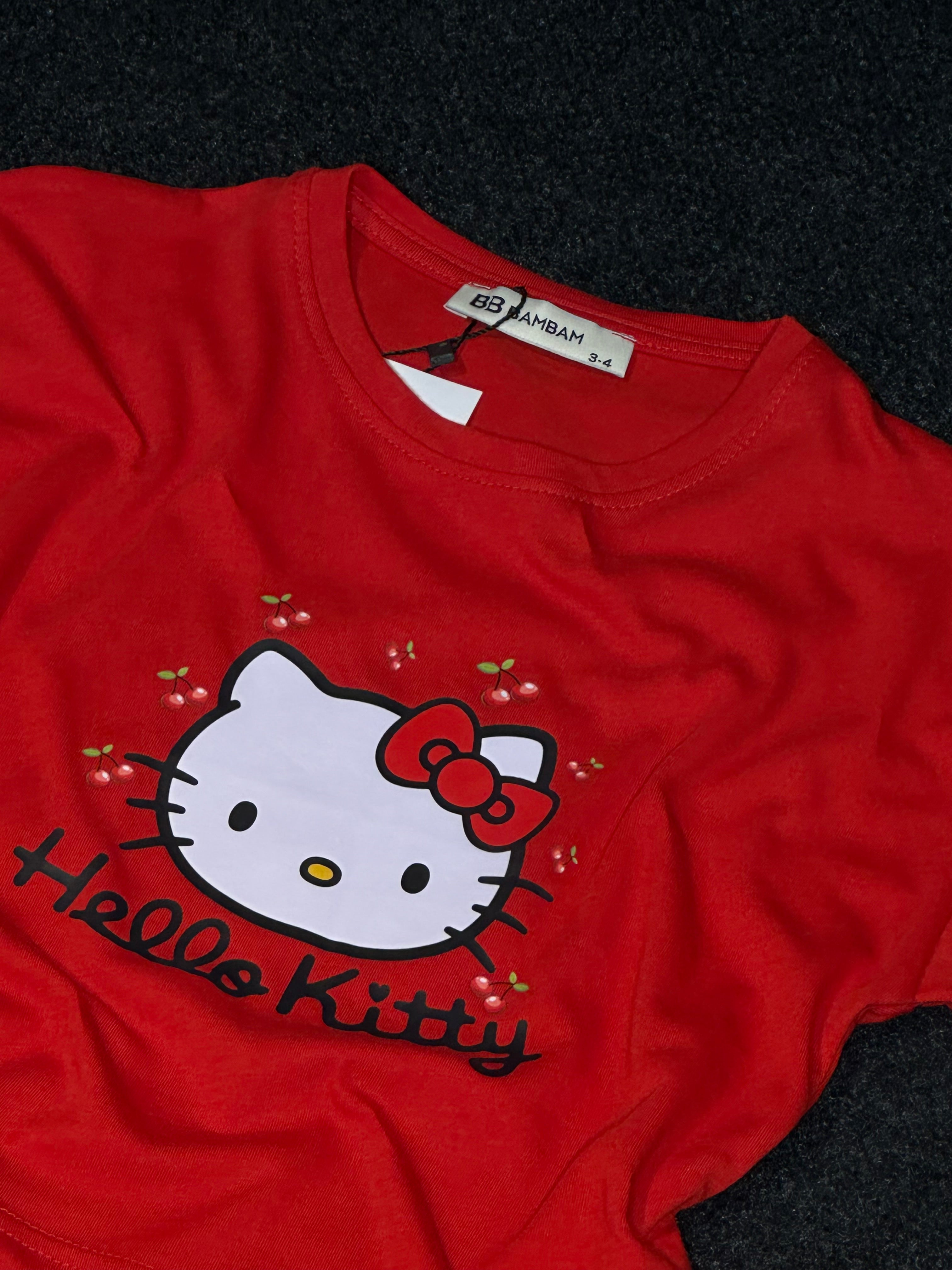 Kitty Baskılı Kız Çocuk Takım