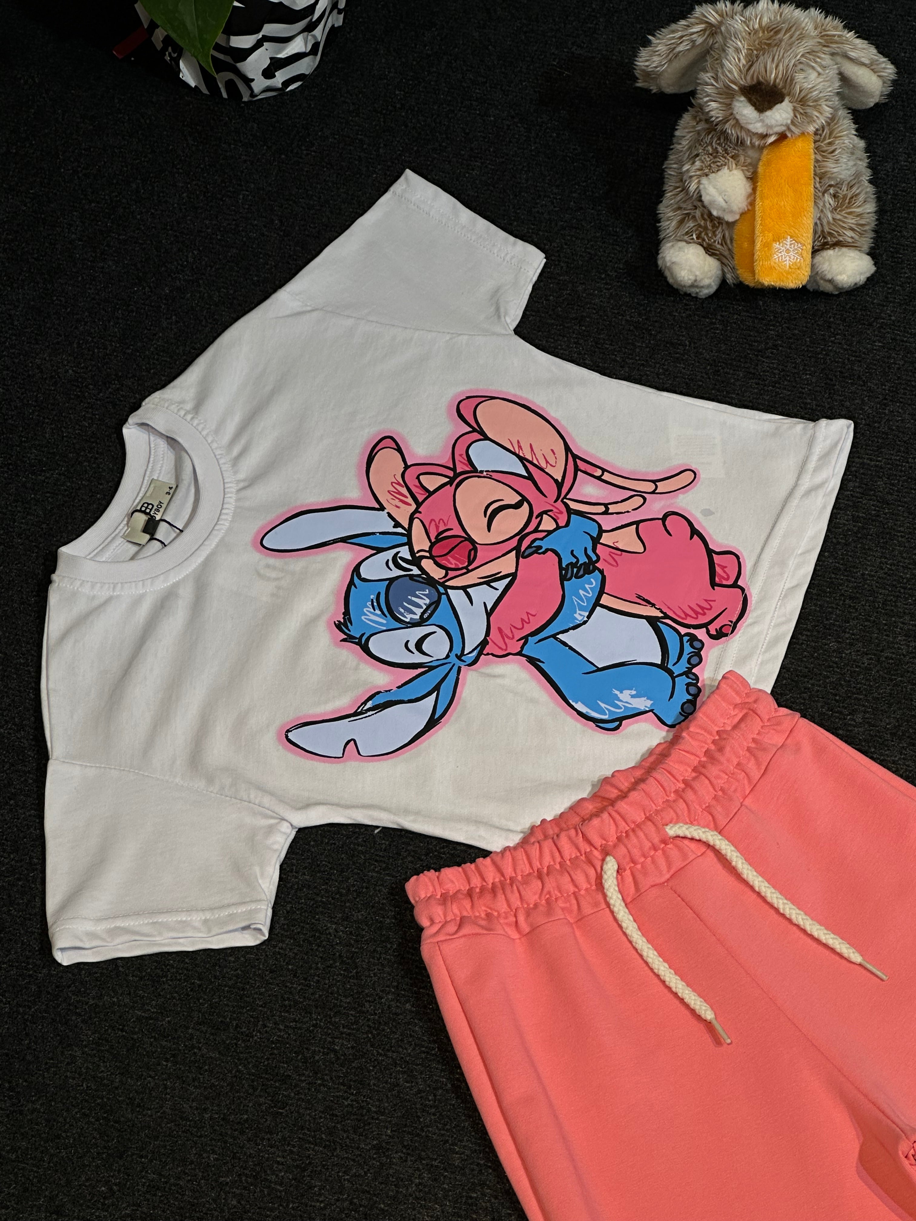 STICH Baskılı Baggy Eşofman Altlı Kız Çocuk Takım